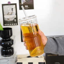 Load image into Gallery viewer, Glass Smoothie Tumbler with Straw - 600ml