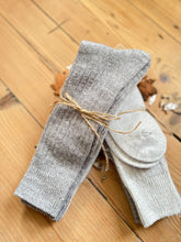 Load image into Gallery viewer, Luxury Aloe Infused  Recycled Plastic Cozy Socks- Pk of 2 - Grey & Light Grey