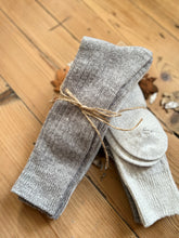 Load image into Gallery viewer, Luxury Aloe Infused  Recycled Plastic Cozy Socks- Pk of 2 - Grey & Light Grey