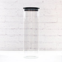 Load image into Gallery viewer, Black Bamboo Lid Pantry Storage Jars