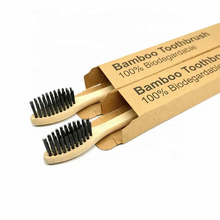 Load image into Gallery viewer, Bamboo Toothbrush with Plant Based Charcoal Medium Soft Bristles