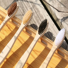 Load image into Gallery viewer, Bamboo Toothbrush with Plant Based Charcoal Medium Soft Bristles