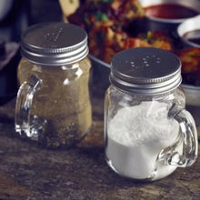 Load image into Gallery viewer, Mason Jars Pre filled Salt & Pepper Shaker Set