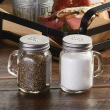 Load image into Gallery viewer, Mason Jars Pre filled Salt & Pepper Shaker Set