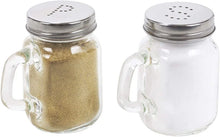 Load image into Gallery viewer, Mason Jars Pre filled Salt & Pepper Shaker Set