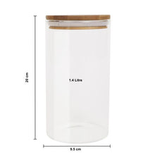 Load image into Gallery viewer, Glass Pantry Jars With Bamboo Lid