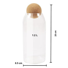 Load image into Gallery viewer, Glass Jar with Cork Ball Lid