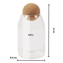 Load image into Gallery viewer, Glass Jar with Cork Ball Lid