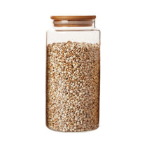 Load image into Gallery viewer, Glass Pantry Jars With Bamboo Lid