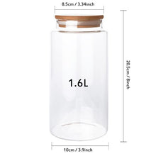 Load image into Gallery viewer, Glass Pantry Jars With Bamboo Lid