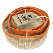 Load image into Gallery viewer, Natural Jute Baskets - Set Of 3 - Tumeric