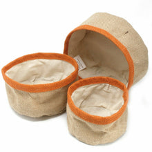 Load image into Gallery viewer, Natural Jute Baskets - Set Of 3 - Tumeric