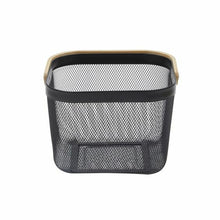 Load image into Gallery viewer, Wire Mesh Storage Basket with Bamboo Handle