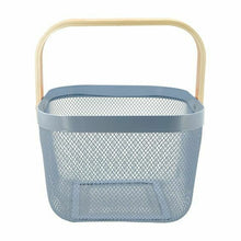 Load image into Gallery viewer, Wire Mesh Storage Basket with Bamboo Handle