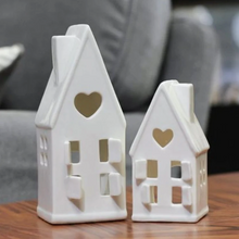 Load image into Gallery viewer, Dainty House Tea Light Holders - White