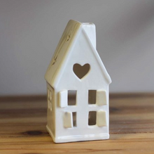 Load image into Gallery viewer, Dainty House Tea Light Holders - White