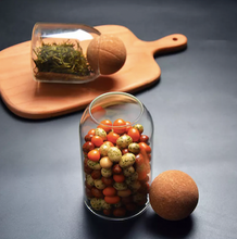 Load image into Gallery viewer, Glass Jar with Cork Ball Lid