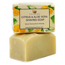 Load image into Gallery viewer, Funky Soap Citrus & Aloe Vera Shaving Soap - 120g