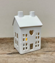 Load image into Gallery viewer, Dainty House Tea Light Holders - White