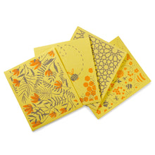 Load image into Gallery viewer, Eco Living Jumbo Compostable Sponge Cleaning Cloths Rainbow - Pk of 4 - Yellow