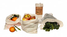 Load image into Gallery viewer, Eco Living Organic  Produce Bag & Bread Bag - set of 3