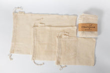 Load image into Gallery viewer, Reusable Organic Cotton Mesh Bags - Produce Bags - Set of 3