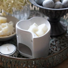 Load image into Gallery viewer, Ceramic Heart Shaped Oil - Wax Burner - White