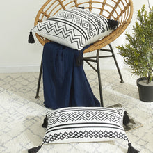 Load image into Gallery viewer, Luxury Recycled Plastic Cushion Covers - Black & White - Eco Bazaar London