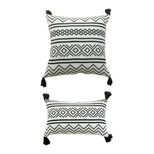Load image into Gallery viewer, Luxury Recycled Plastic Cushion Covers - Black & White - Eco Bazaar London
