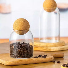 Load image into Gallery viewer, Glass Jar with Cork Ball Lid