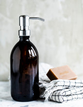 Load image into Gallery viewer, White Label Collection Glass Bottles With Stainless Steel Pump