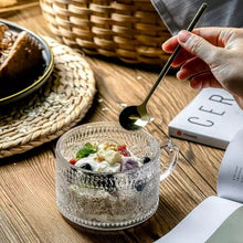 Load image into Gallery viewer, Embossed Glass Tea and Coffee Cup, 325ml
