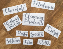 Load image into Gallery viewer, Personalised Vinyl Labels - Label Organisation
