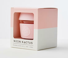 Load image into Gallery viewer, Neon Kactus Reusable Glass Coffee Cup - Pink Flamingo
