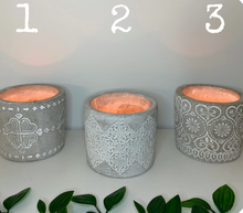 Load image into Gallery viewer, Ceramic Patterned Candle Holder - Plant Pot - Grey
