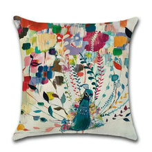 Load image into Gallery viewer, Handmade Cushion Covers Made From Recycled Plastic - Colourful Peacock
