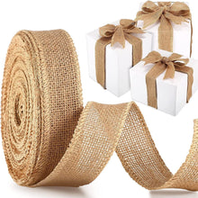 Load image into Gallery viewer, Natural Texture Hession Ribbon 38mm - Sand
