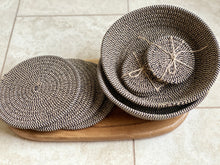Load image into Gallery viewer, Cotton Thread Weave Bread Basket 23cm - x 1 - Black
