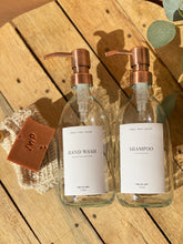 Load image into Gallery viewer, Amber GLASS Bottle With Metal Pump Dispenser
