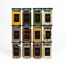 Load image into Gallery viewer, Black Bamboo Lid Spice Jars 8.5oz (250ml)
